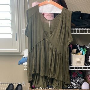 Free People Green Top Large